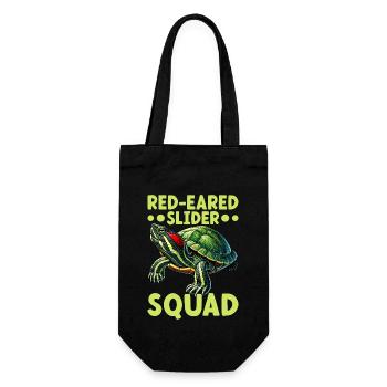 Turtle Red-eared Turtle - Gift Bag for Bottles - black - Front