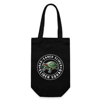 Turtle Red-eared Turtle - Gift Bag for Bottles - black - Front