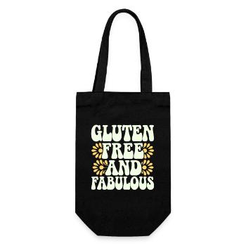 Gluten-free and fabulous design for allergy sufferers - Gift Bag for Bottles - black - Front