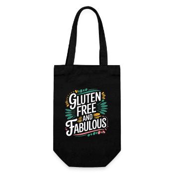 Glutenfrei Und Fabelhaft Motiv - Geschenkbeutel für Flaschen - Schwarz - Vorne