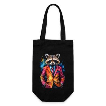 Costume de raton laveur Imprimé de design animal coloré - Sac à bouteille - noir - Devant