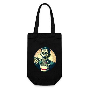 Zombie Ramen Nudeln Für Gruselfilme Japanisches - Geschenkbeutel für Flaschen - Schwarz - Vorne
