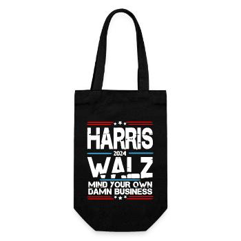 Tim Walz, Vice President Kamala Harris 2024 - Gift Bag for Bottles - black - Front