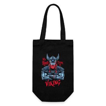 My Blood Type Is Viking Warrior - Gift Bag for Bottles - black - Front