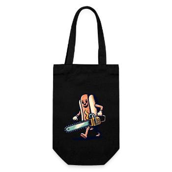 Psycho Hotdog Délicieux Design d’Halloween - Sac à bouteille - noir - Devant