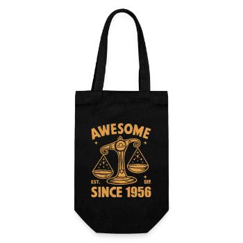 Awesome Since 1956 Libra Geburtstag - Geschenkbeutel für Flaschen - Schwarz - Vorne