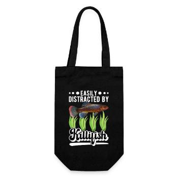 Killifish Quarium Fish - Gift Bag for Bottles - black - Front