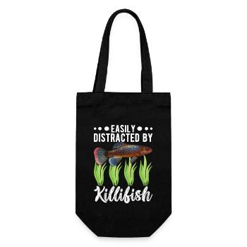Killifish Quarium Fish - Gift Bag for Bottles - black - Front