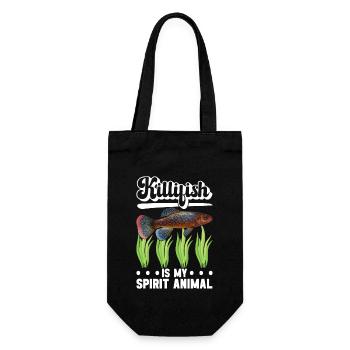 Killifish Quarium Fish - Gift Bag for Bottles - black - Front