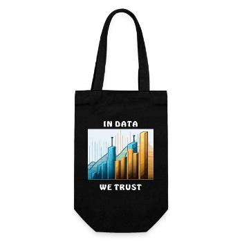IN DATA WE TRUST - Gift Bag for Bottles - black - Front