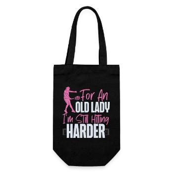 Drôle de joueur de tennis raquette grand-mère - Sac à bouteille - noir - Devant