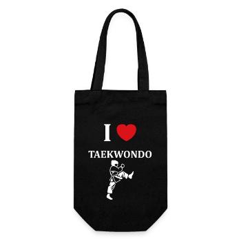 Taekwondo - Geschenkbeutel für Flaschen - Schwarz - Vorne