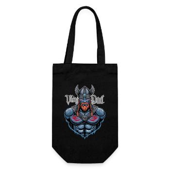 Grimmiger Wikingerkrieger Vater Kunststil - Geschenkbeutel für Flaschen - Schwarz - Vorne