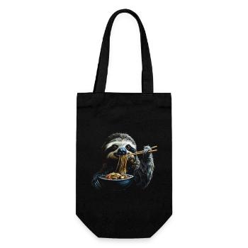 Funny Sloth Art Animal Sloth Ramen Noodle - Gift Bag for Bottles - black - Front