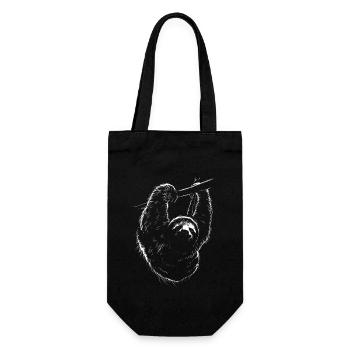 Drôle paresseux Art Animal paresseux animaux animaux sauvages - Sac à bouteille - noir - Devant
