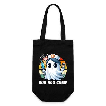 Halloween fantôme infirmière docteur rétro boo - Sac à bouteille - noir - Devant