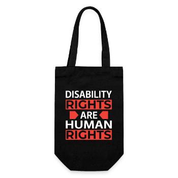 Les droits des personnes handicapées sont des droits de l’homme - - Sac à bouteille - noir - Devant