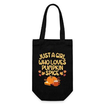 just a girl who loves pumpkin spice, adorable fall - Gift Bag for Bottles - black - Front