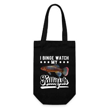 Killifish Quarium Fish - Gift Bag for Bottles - black - Front