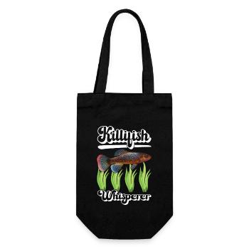 Killifish Quarium Fish - Gift Bag for Bottles - black - Front