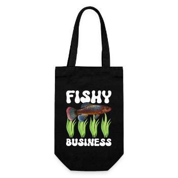 Killifish Quarium Fish - Gift Bag for Bottles - black - Front