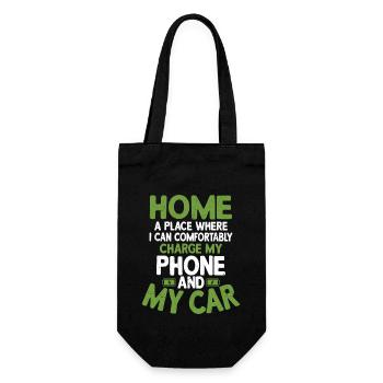Home Je peux recharger mon téléphone et ma voiture Conducteur de véhicule électrique - Sac à bouteille - noir - Devant