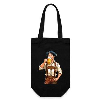 MANN BIERKRUG - Geschenkbeutel für Flaschen - Schwarz - Vorne