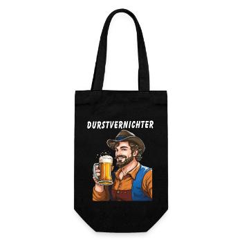 MANN Bier - Geschenkbeutel für Flaschen - Schwarz - Vorne