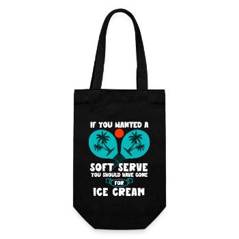 Wenn Du Soft Serve Wolltest, Hättest Du Eis Holen - Geschenkbeutel für Flaschen - Schwarz - Vorne