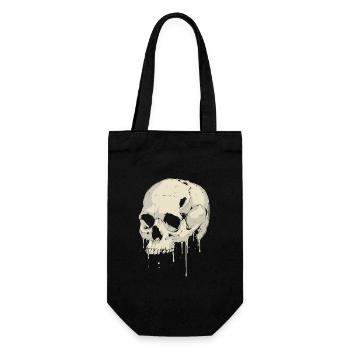 Crâne Halloween Drop Look - Crâne Squelette - Sac à bouteille - noir - Devant