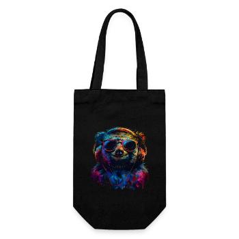 Drôle paresseux Art Animal paresseux animaux animaux sauvages - Sac à bouteille - noir - Devant