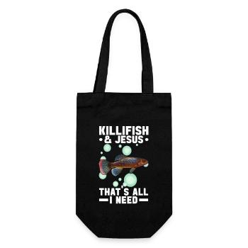 Killifish Quarium Fish - Gift Bag for Bottles - black - Front