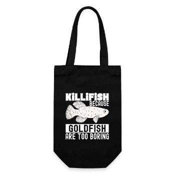 Killifish Quarium Fish - Gift Bag for Bottles - black - Front