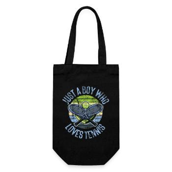 drôle joueur de tennis raquette garçon - Sac à bouteille - noir - Devant