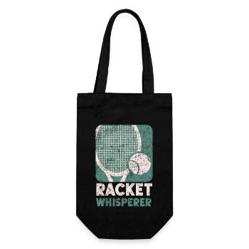 Drôle de joueur de tennis raquette jeu de mots - Sac à bouteille - noir - Devant