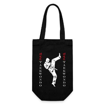 Taekwondo - Geschenkbeutel für Flaschen - Schwarz - Vorne
