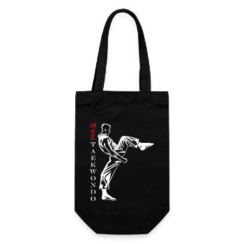 Taekwondo - Geschenkbeutel für Flaschen - Schwarz - Vorne