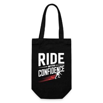 Skater Life: Downhill Longboarding Und Street - Geschenkbeutel für Flaschen - Schwarz - Vorne