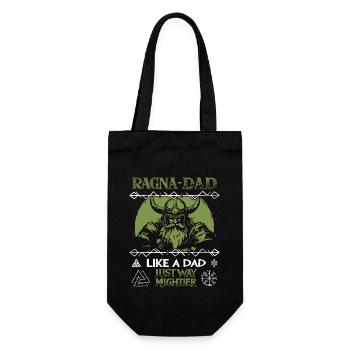 RAGNA-DAD Green Viking helmet for strong fathers - Gift Bag for Bottles - black - Front