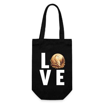 Barn Owl Schleiereulen Schleiereule - Gift Bag for Bottles - black - Front