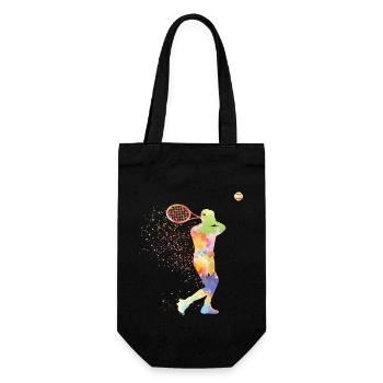 Raquette de joueur de tennis drôle - Sac à bouteille - noir - Devant