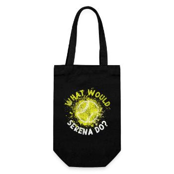 Funny Tennis Player Racket What - Geschenkbeutel für Flaschen - Schwarz - Vorne