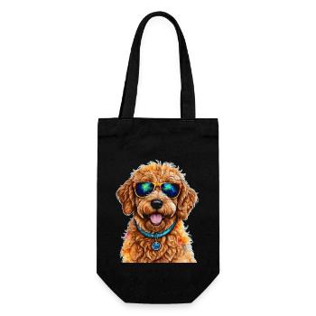 Goldendoodle Sunglasses Dog Animal Design Print - Gift Bag for Bottles - black - Front