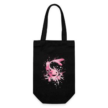 Kawaii Axolotl for Kids and Animal Lovers - Gift Bag for Bottles - black - Front
