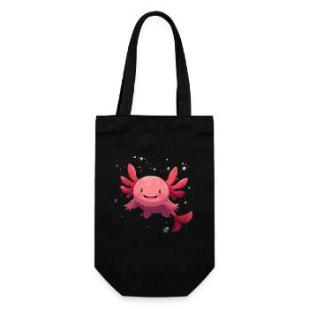 Cute Kawaii Axolotl Underwater for Fans - Gift Bag for Bottles - black - Front