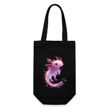 Mystical Glowing Axolotl for Animal Lovers - Gift Bag for Bottles - black - Front