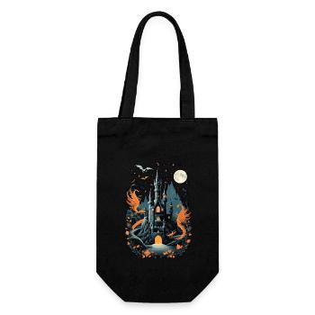 Spooky Haunted Castle Magical Haunted Castle - Gift Bag for Bottles - black - Front