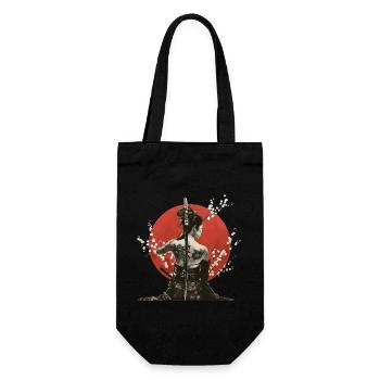 Japan Tradition Japanisch Kultur Frau - Geschenkbeutel für Flaschen - Schwarz - Vorne