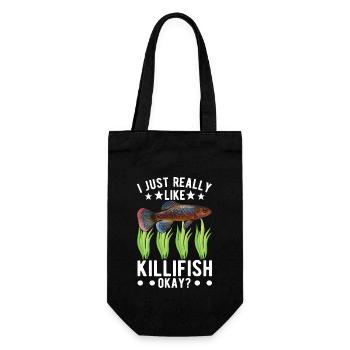 Killifish Quarium Fish - Gift Bag for Bottles - black - Front