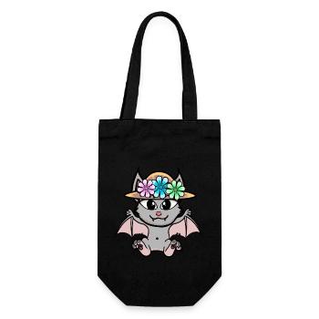 Halloween Fledermaus Fledermäuse Kinder Kind - Geschenkbeutel für Flaschen - Schwarz - Vorne